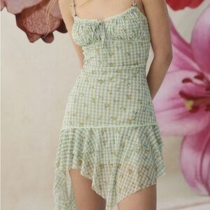 SOLD NWT urban outfitters rosebud mesh mini dress